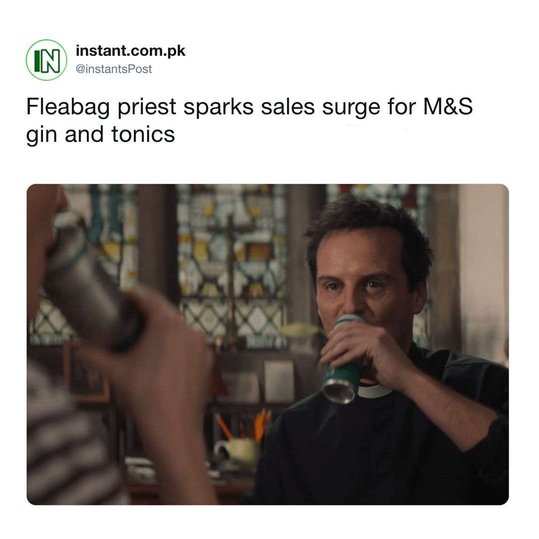 Image may contain: the priest in Fleabag, Fleabag, Andrew Scott, BBC Three, drama, news,  Face, Person, Human