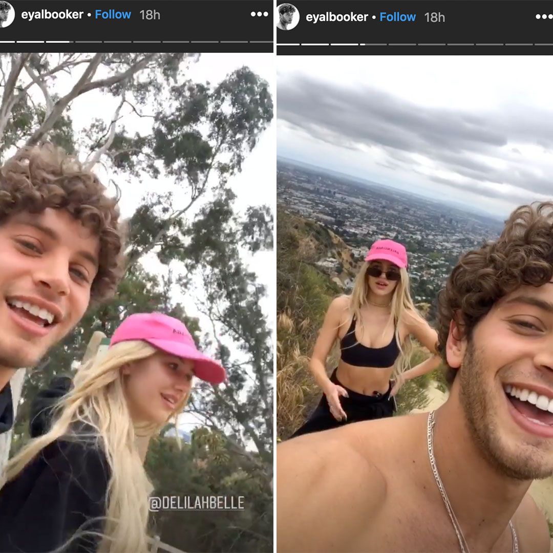 Image may contain: Delilah Belle Hamlin, Eyal Booker, Instagram, Love Island, Lisa Rinna, girlfriend, boyfriend, official,Selfie, Tree, Photo, Photography, Portrait, Accessory, Sunglasses, Accessories, Female, Vegetation, Plant, Smile, Head, Hat, Apparel, Clothing, Human, Face, Person