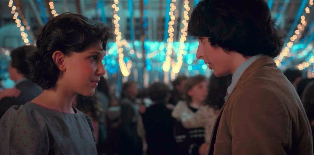 Image may contain: Stranger Things recap, 3, Season two, season one, episodes, what happened, Eleven, Mike, People, Hair, Portrait, Photography, Photo, Night Life, Smile, Face, Person, Human
