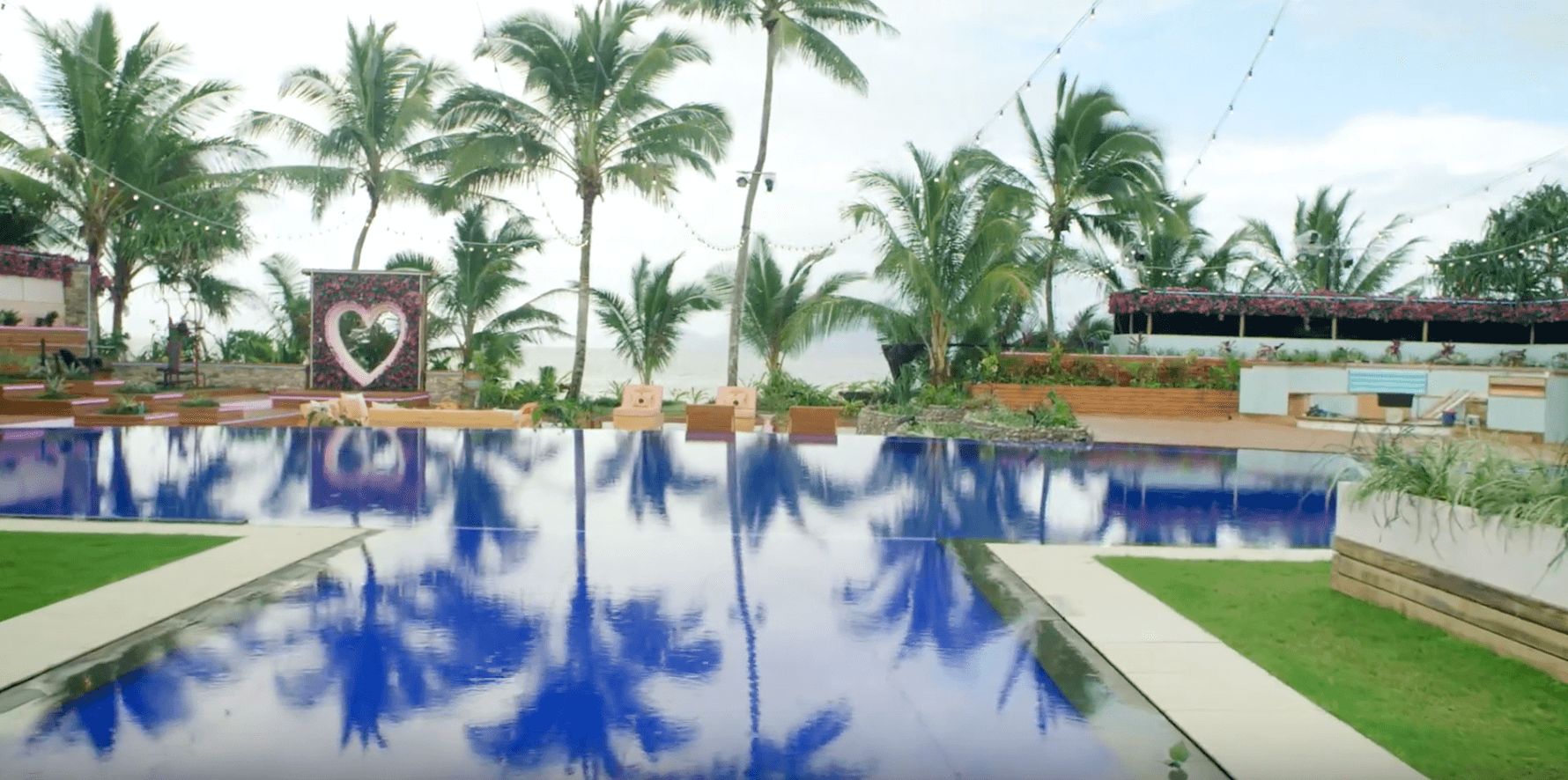 Image may contain: Love Island USA villa, Love Island USA, villa, Love Island, CBS, Pool, Water, Building, Hotel, Resort