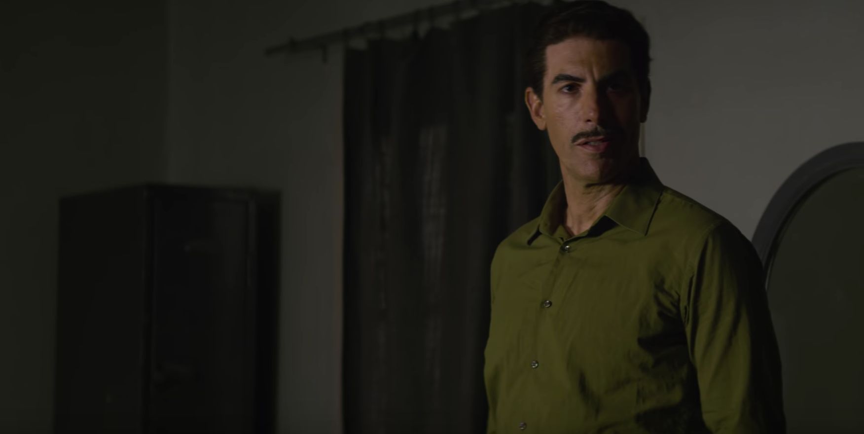 Image may contain: The Spy, Netflix, Sacha Baron Cohen, Eli Cohen, spy, real life, true story, events, trailer, Mossad, intelligence, Syria, Israel, espionage, death, Kamal Amin Thabet, Clothing, Apparel, Man, Human, Person