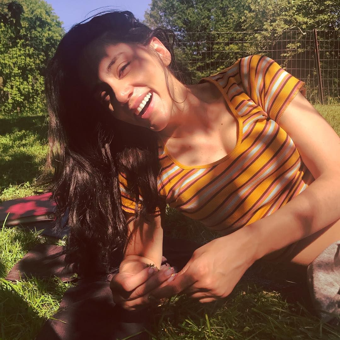 Image may contain: The I-Land cast, The I-Land, island, Netflix, Michelle Veintimilla, Hayden, stars, films, tv, series, Instagram, age, job, Clothing, Apparel, Photo, Portrait, Photography, Woman, Lawn, Park, Girl, Vegetation, Tree, Laughing, Nature, Yard, Play, Smile, Outdoors, Female, Person, Face, Human, Plant, Grass