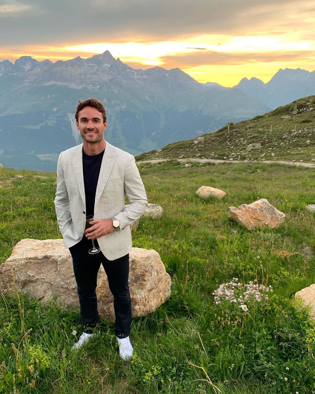 Image may contain: Celebrity X Factor cast, X Factor, celebrity, cast, contestants, lineup, Thom Evans, Ben Foden, Levi Davis, rugby, players, ITV, start date, Simon Cowell, Vegetation, Plant, Wilderness, Overcoat, Jacket, Blazer, Coat, Land, Nature, Human, Person, Outdoors, Slope, Apparel, Clothing