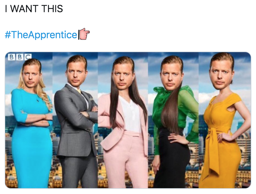 The Apprentice, 2019, final five, interviews, interview stage, memes, reactions, last night, fired, Lottie, Lewis, Pamela, Scarlett, Carina, final, apprentice, candidates, business plans