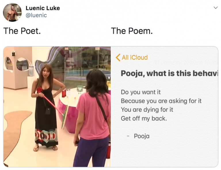 'The Poet The Poem' meme is hands down the funniest of 2020 so far