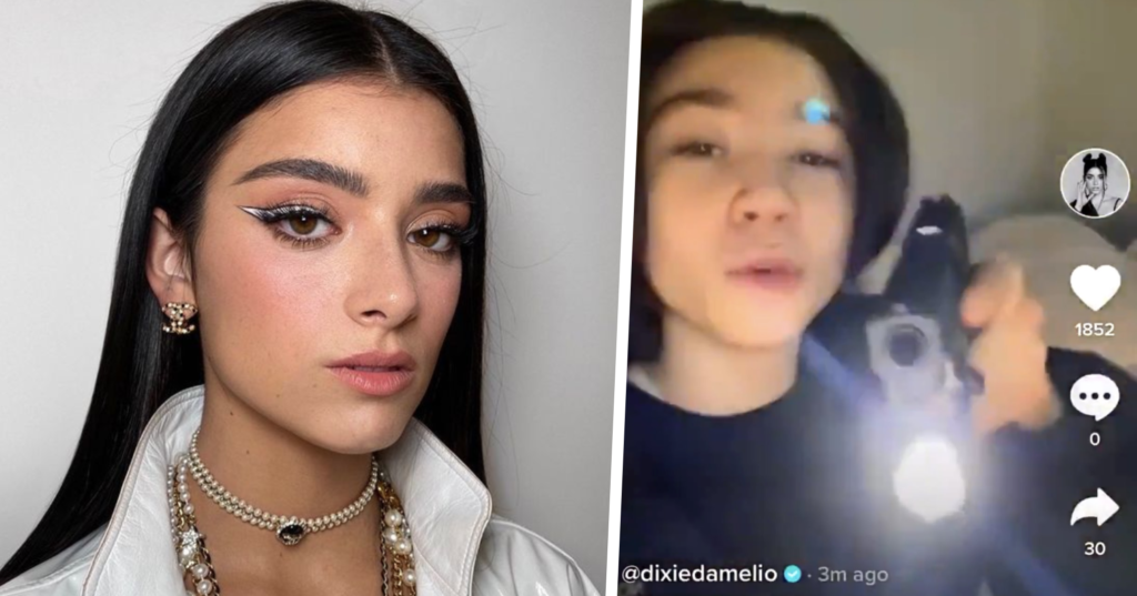 Dixie D'Amelio's TikTok account has been hacked by a gun wielding teen