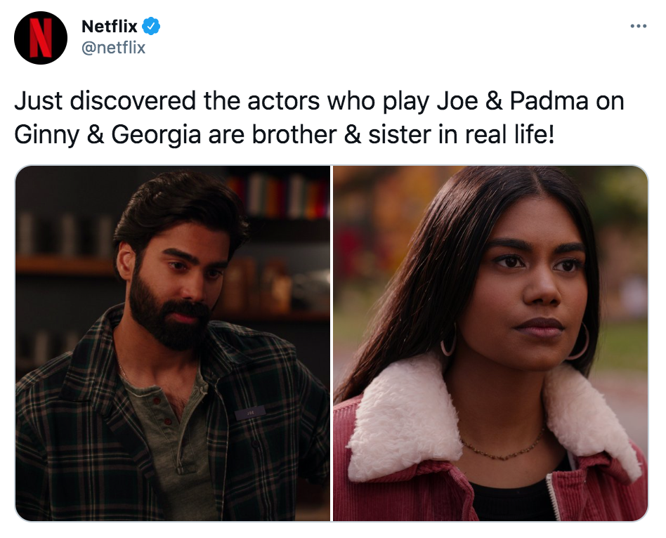 Ginny and Georgia, memes, meme, reaction, Twitter, Netflix, Joe, Padma