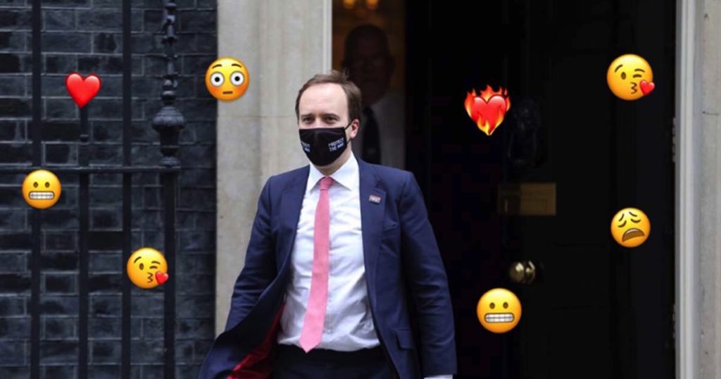 Matt Hancock kissing