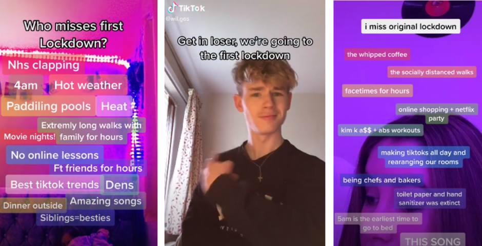 2020core TikTok nostalgia lockdown 2020