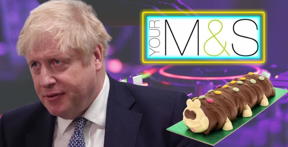 boris johnson's birthday party m&s