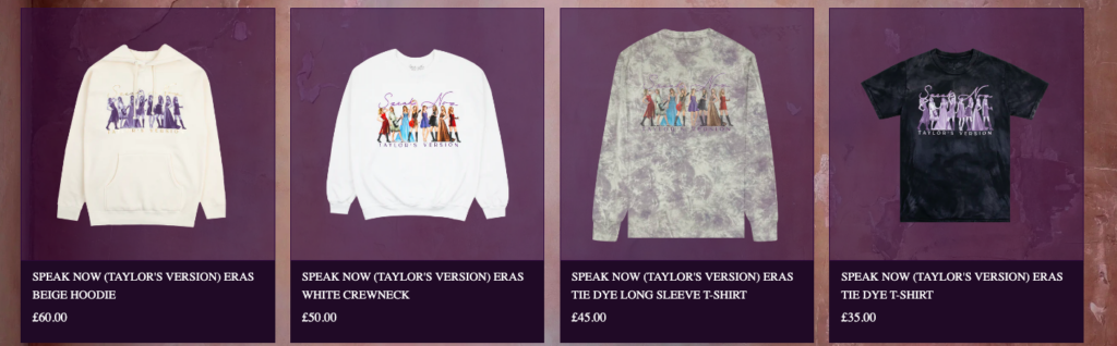 Taylor Swift fans have been dragging her Speak Now merch on Twitter