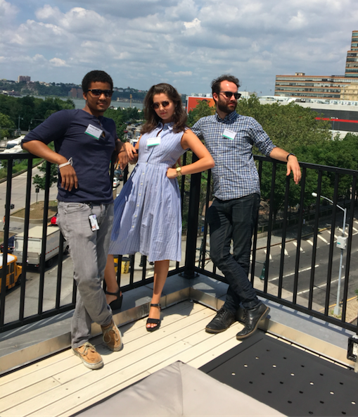Pictured: Nick Abrams (teaching assistant), Rebecca Jellinek (teaching assistant), Isaac Anderson (teacher)