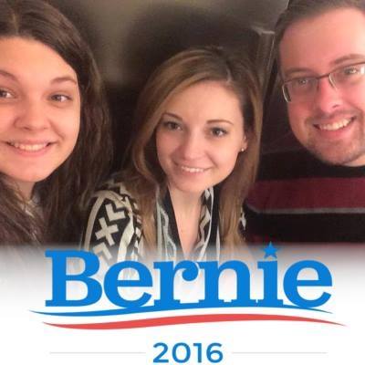 Michael and his siblings, all Bernie supporters