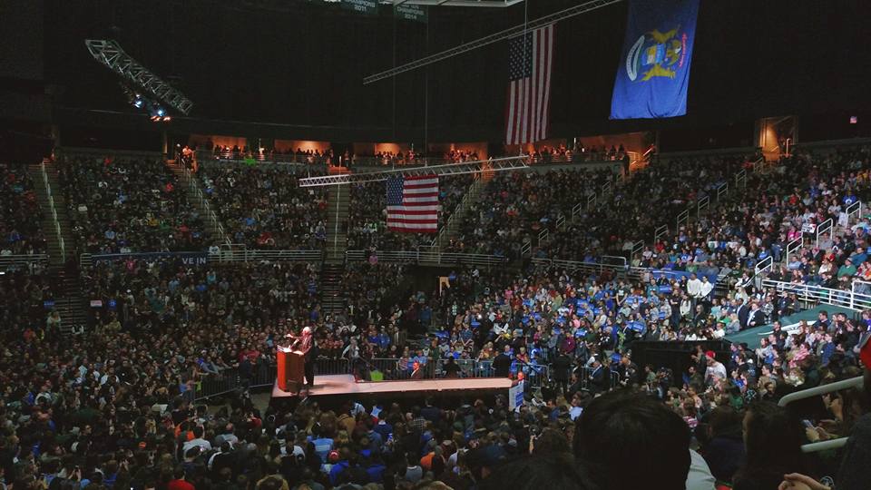 Bernie Sanders rally at Michigan State University in East Lansing, MI (Photo: Laina Stebbins)
