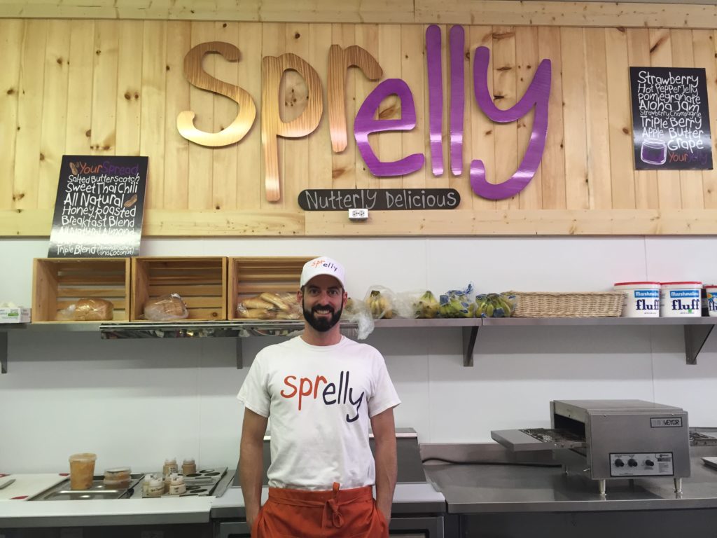 Sprelly founder Adrian Silversmith at his recently opened sandwich counter.