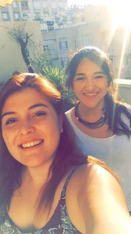 Melis and her best friend who she was with at the time