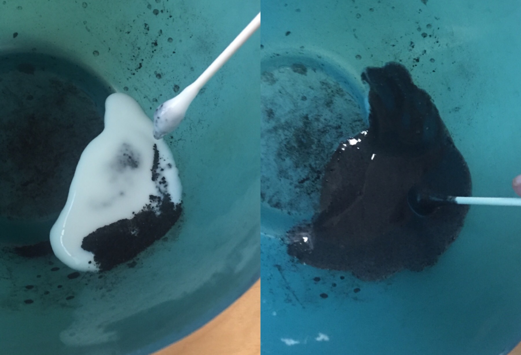 I tried to make nose strips with Elmer's glue and charcoal