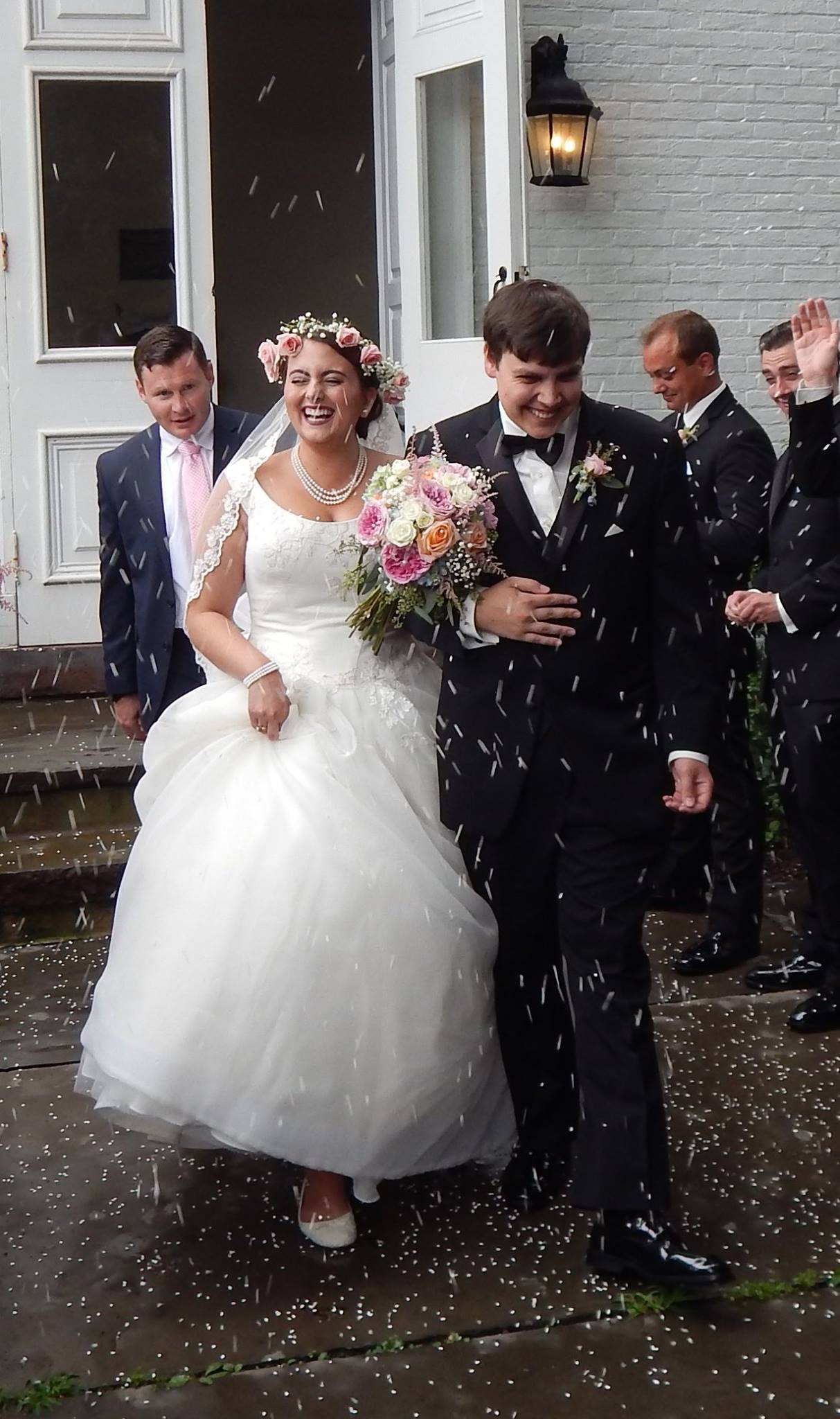 Us leaving the church on our wedding day!