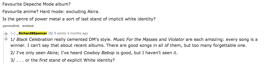 richard spencer u0027s reddit history shows how much of a loser he is richard spencer u0027s reddit history shows how much of a loser he is