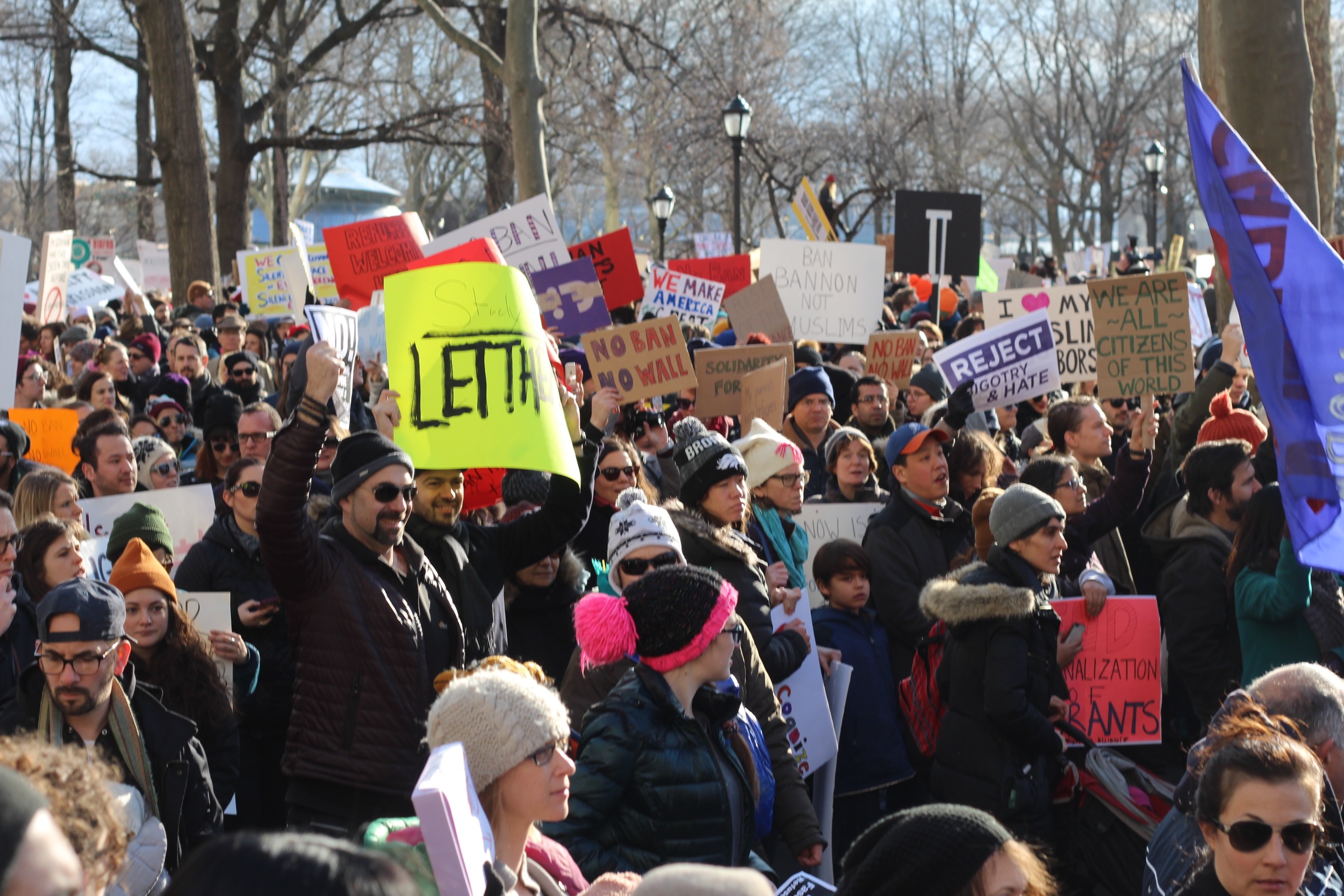 The best signs from today's anti-Trump rally in New York