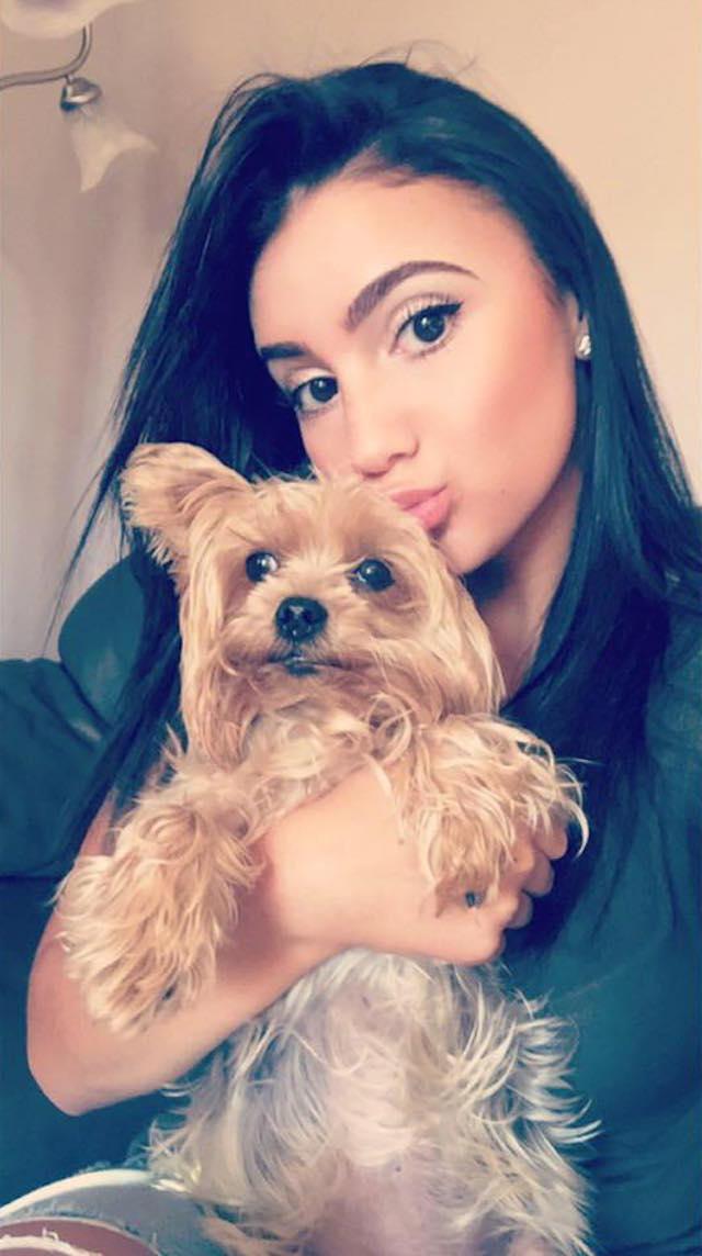 Alina Sheykhet with her dog