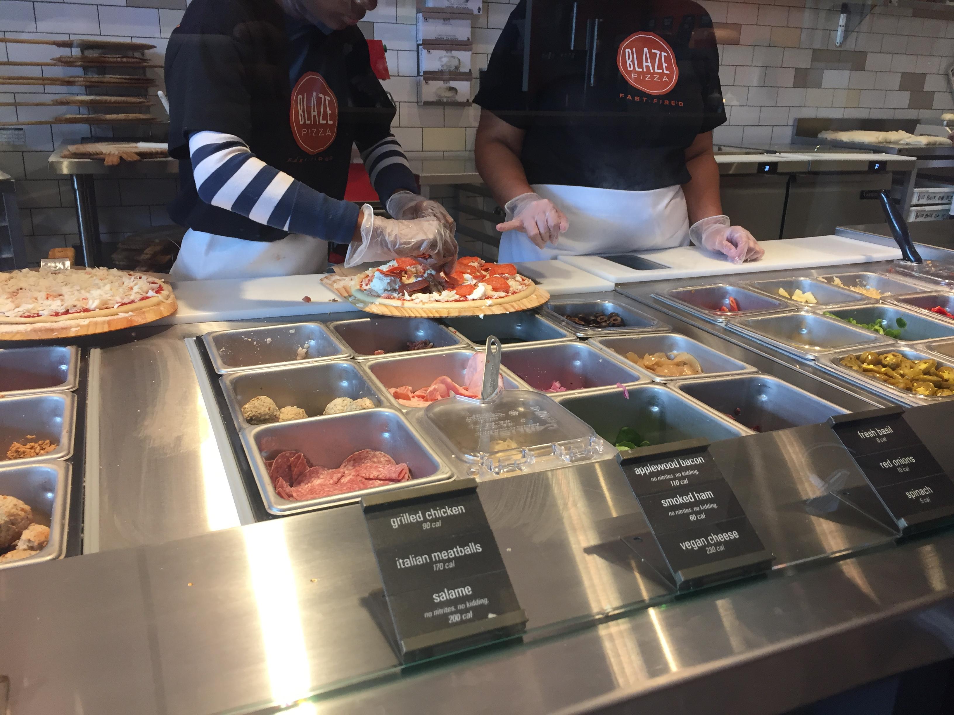 Chipotle-style assembly line but for pizza