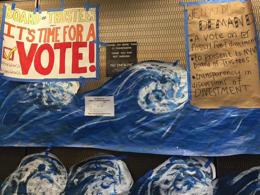 In short, they want to go before the Board, have a divestment vote, and transparency on the matter.