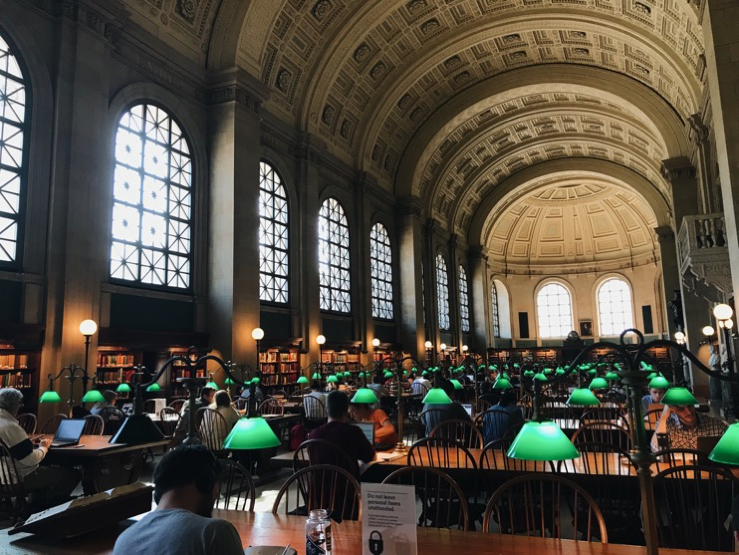 Bates Hall Reading room – if you squint and maybe duck, it even looks like The Hay