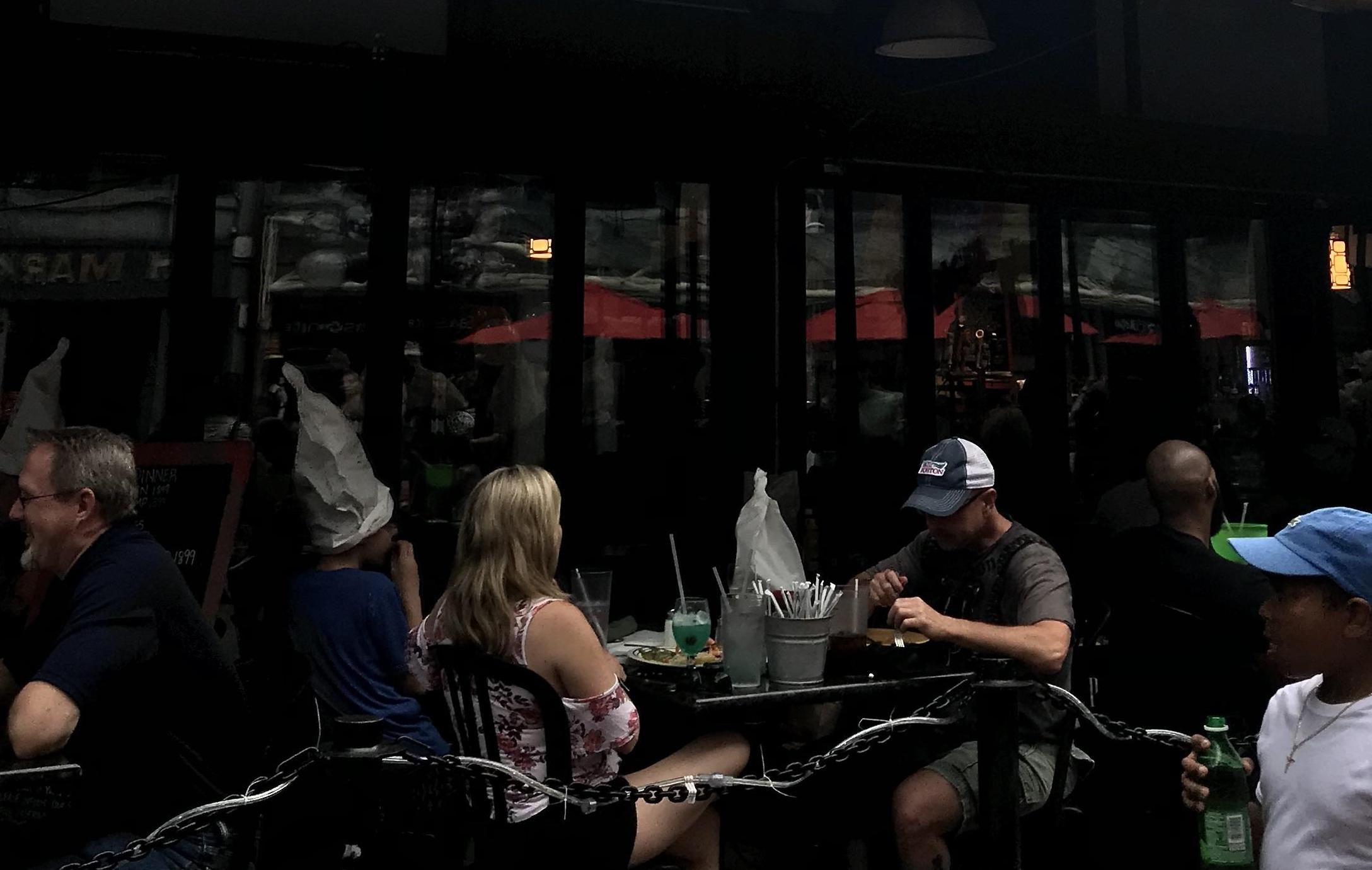 *Bonus: appreciate the irony of a restaurant named "Dick's Last Resort" that encourages clients to wear weirdly condom-like hats atop their heads.
