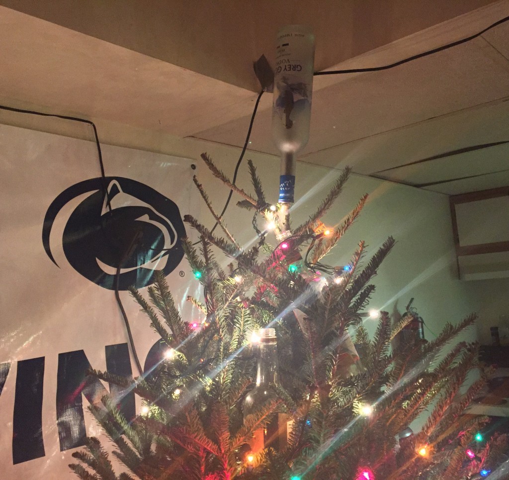 We Found The Most Original Tree Toppers At Penn State Grey Goose Red Solo Cup Fullsizerender