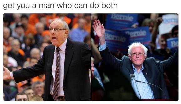 People Are Convinced Coach Boeheim And Bernie Sanders Are Related