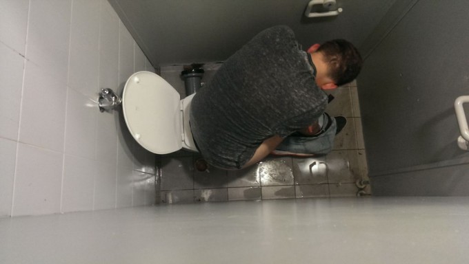 The toilets are so nice some people retreat to their safety during times of darkness