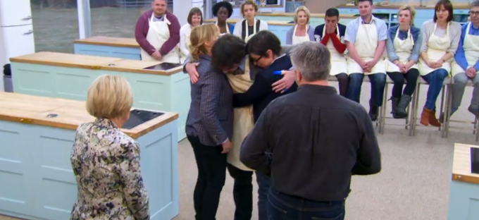 Loser: Troubled Toby consoled by judges after two poor efforts saw him eliminated