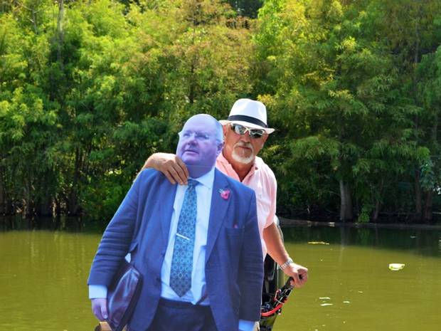Eric looking for alligators in the swamps of the Deep South