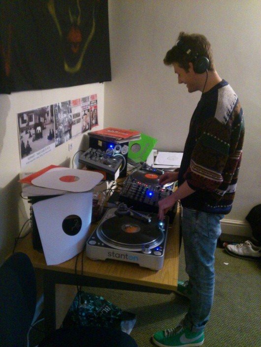 This guy DJs in his own bedroom, so you could listen to his tunes and have sex with him at the same time