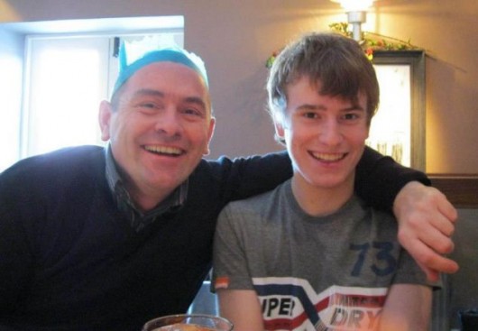 Steve with his son Tom who passed away on New Year's Eve 2012