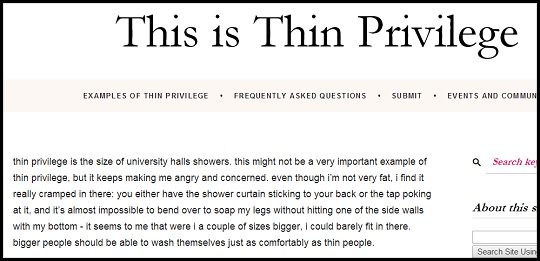 Smaller chairs, spaces on public transport, and showers are identified as markers of institutional fat shaming
