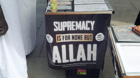 A stall at the Islamic Roadshow