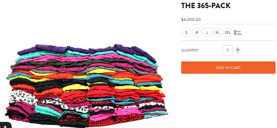 $4,000 in underwear? Yeah, fuck it, sounds like a bargain.