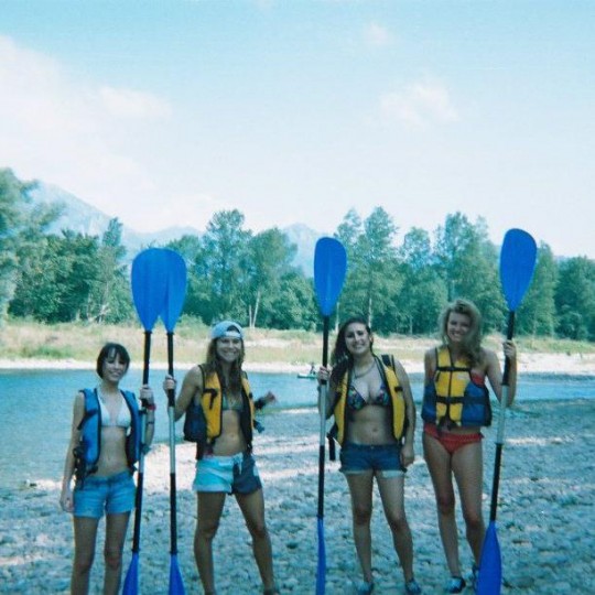 We're clearly a bit stupid or we would've covered up to go kayaking