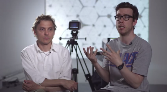 Digital artists Pete Hellicar (left) and Joel Gethin Lewis