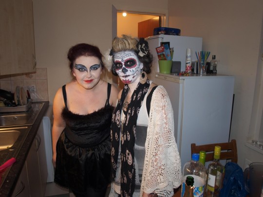 Going heavy on the scary make-up