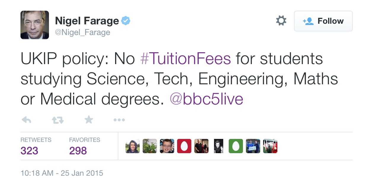 Nigel's promise to students