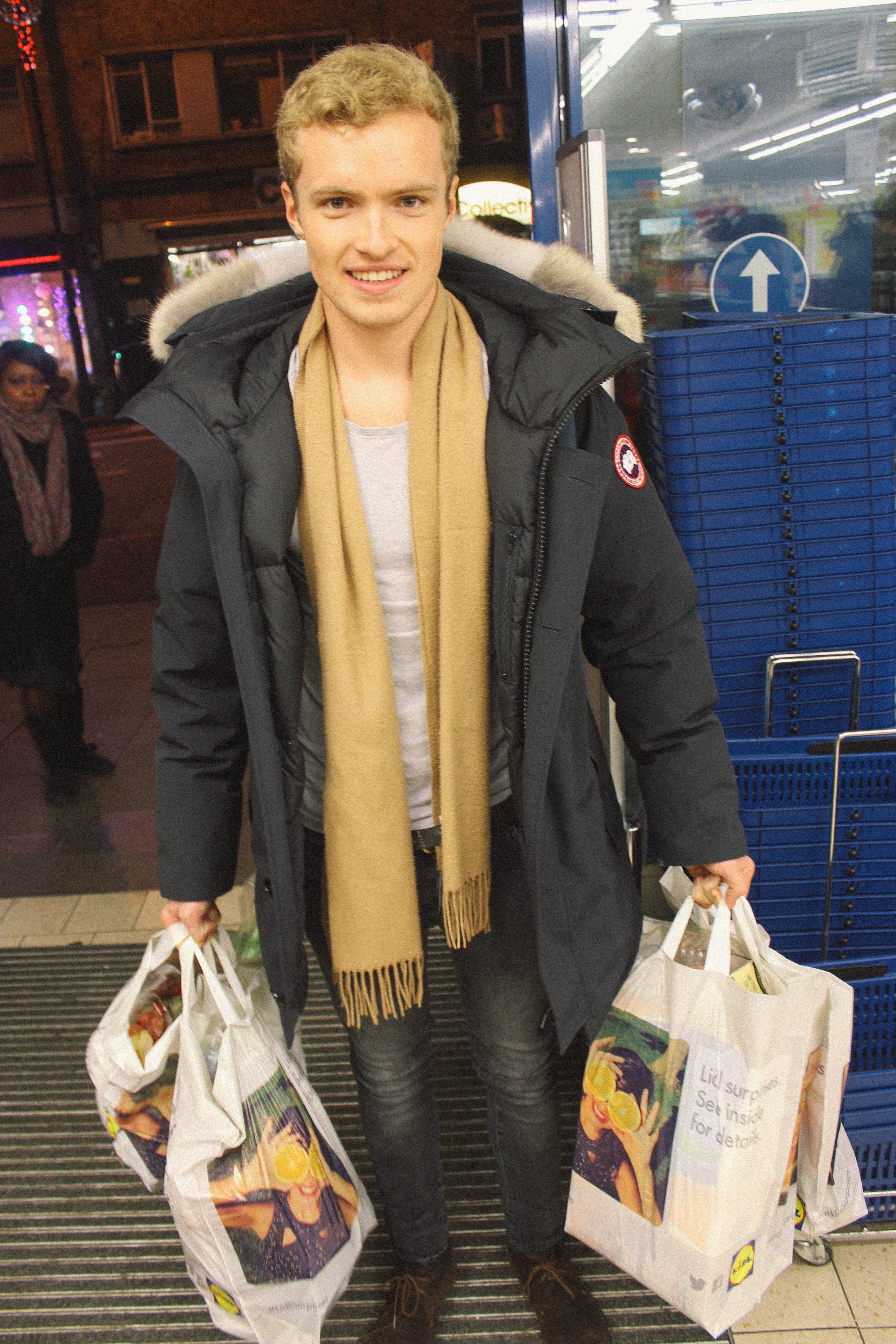 With Lidl bags