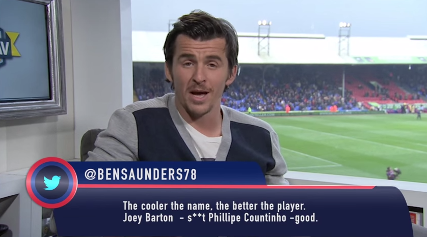 'Countinho': Barton was quick to tear apart any tweets lacking perfect spelling and grammar