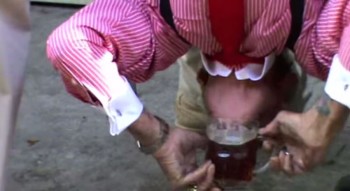 He also holds the record for fastest upside down pint
