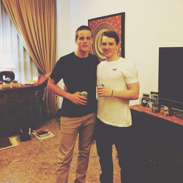 Richard (right) is currently at college in Belfast