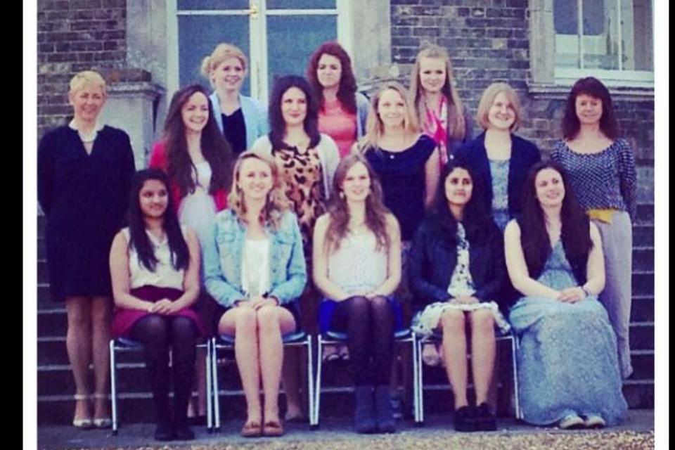 Grace in the second row in the middle