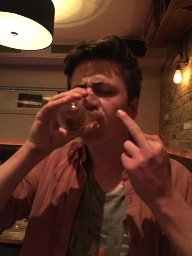 He downed it in one.