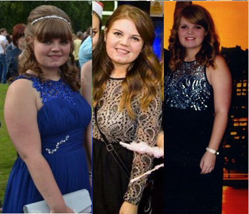 (Left) Sophie at her prom, Sophie now looking uber glam for Uni.
